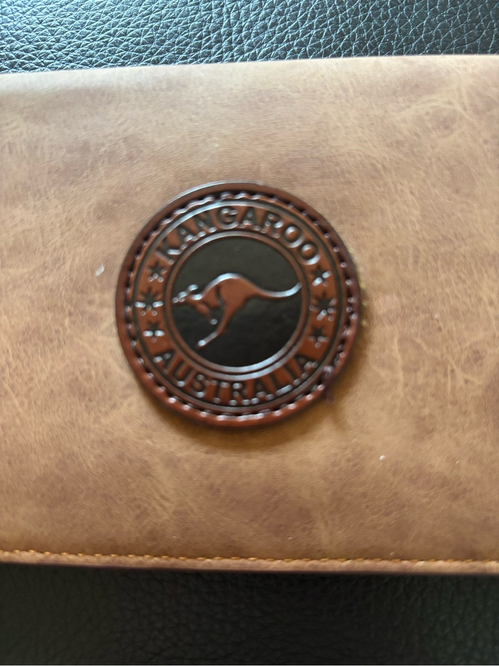 Kangaroo Australia Tan super soft faux suede Wallet. - Picture 2 of 9